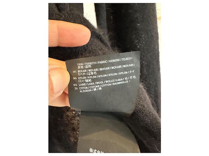Saint Laurent Pullover Schwarz Mohair Wolle Leopardenmuster - Ansicht 5