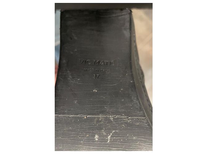 Botas overknee de cuero negro Vic Matié - vista 4