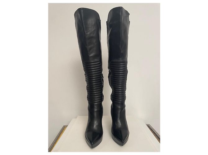 Botas overknee de cuero negro Vic Matié - vista 5