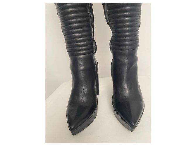 Botas overknee de cuero negro Vic Matié - vista 6