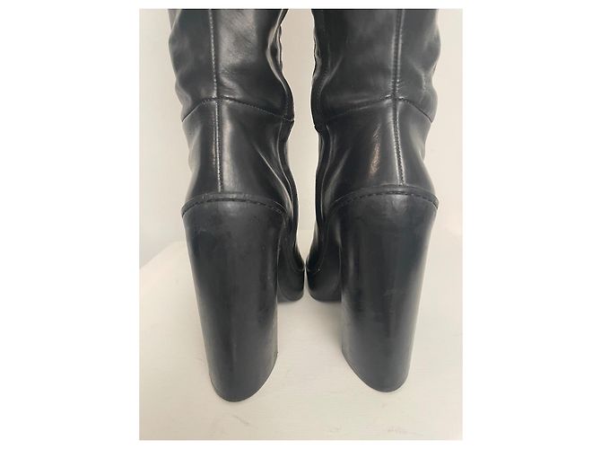 Botas overknee de cuero negro Vic Matié - vista 7