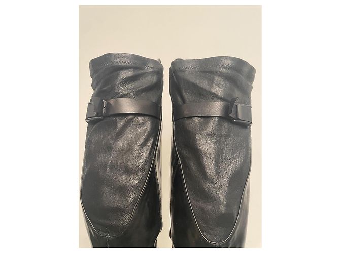Botas overknee de cuero negro Vic Matié - vista 9