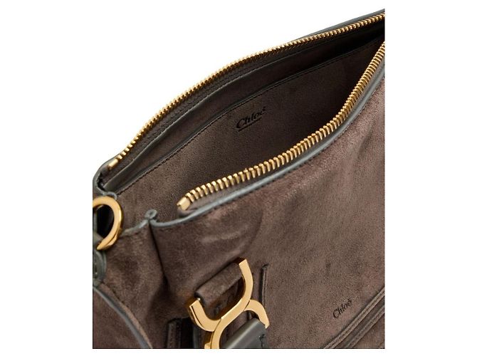 Borsa a sella Chloé Marcie nubuck grigio azzurro Blu chiaro - vista 3