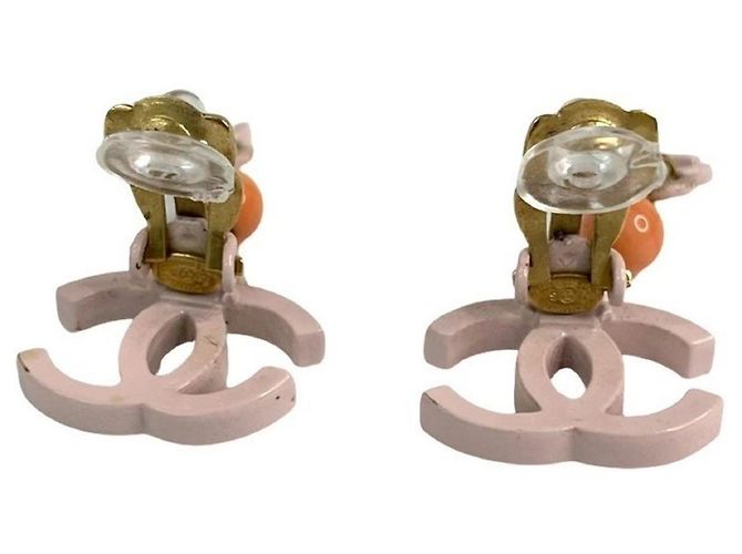 Orecchini a clip con motivo Coco Mark di Chanel Rosa D'oro Arancione - vista 5