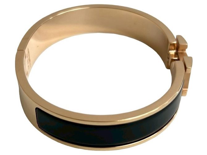 Bracciale Charm Click H di Hermès Nero D'oro - vista 4