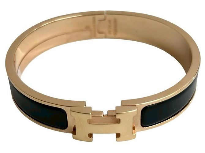Bracciale Charm Click H di Hermès Nero D'oro - vista 5