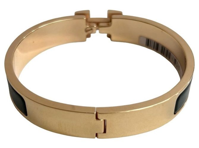 Bracciale Charm Click H di Hermès Nero D'oro - vista 6