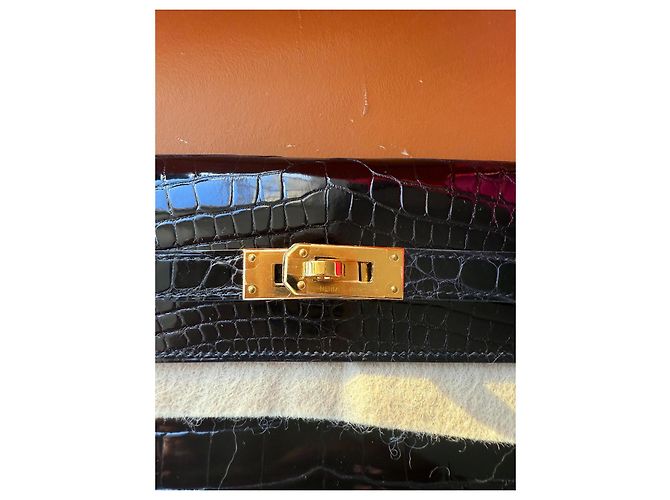 Kelly Cartera Hermès Negra Oro Negro - vista 4