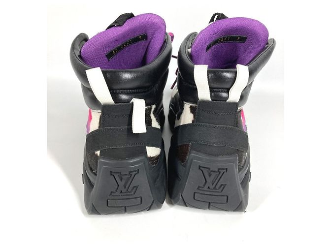 Louis Vuitton Millennium Line Ankle Boots Black Pink Purple - view 10