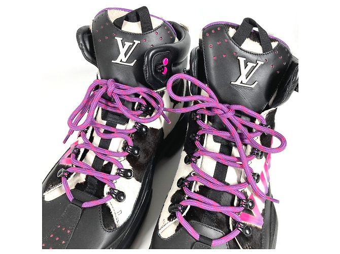Louis Vuitton Millennium Line Ankle Boots Black Pink Purple - view 11