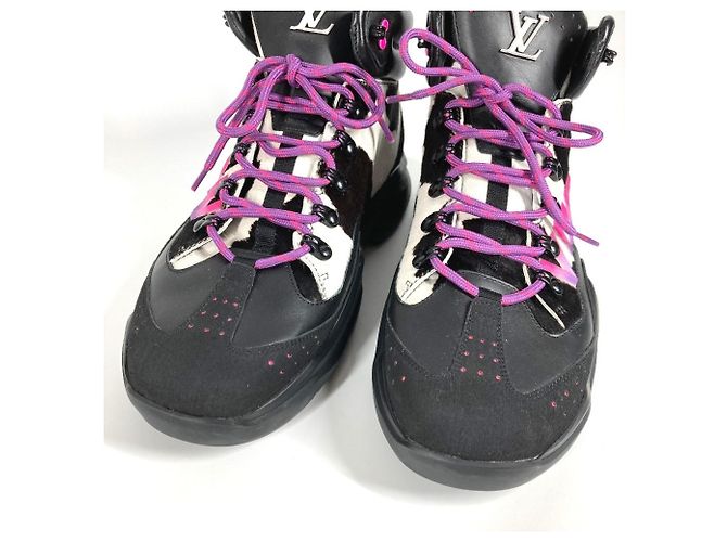 Louis Vuitton Millennium Line Ankle Boots Black Pink Purple - view 12