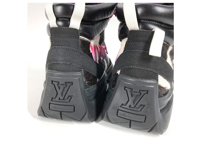 Louis Vuitton Millennium Line Ankle Boots Black Pink Purple - view 4