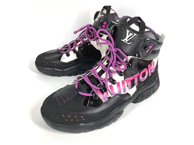 Louis Vuitton Millennium Line Ankle Boots Black Pink Purple - view 5