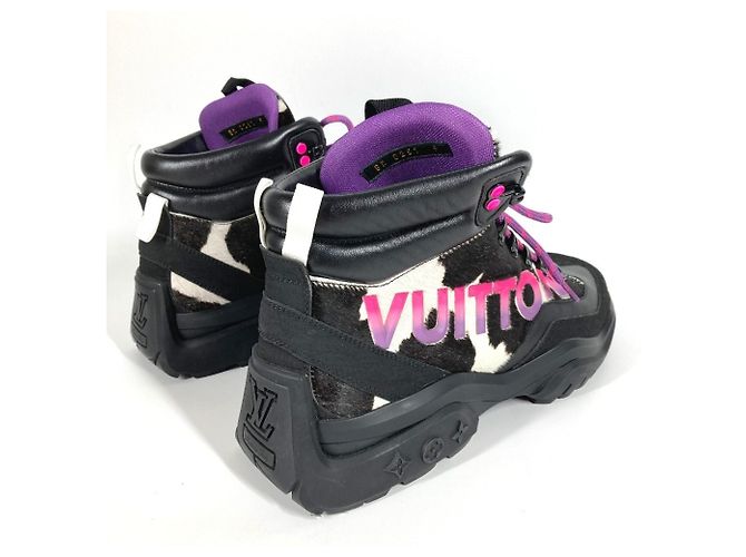 Louis Vuitton Millennium Line Ankle Boots Black Pink Purple - view 9
