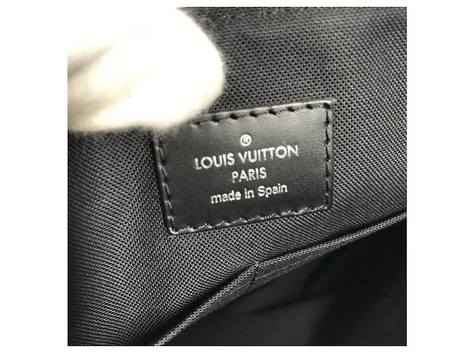 Borsa a tracolla District PM Damier Graphite di Louis Vuitton Nero Blu - vista 13
