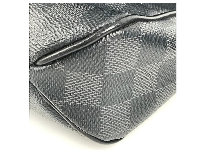 Borsa a tracolla District PM Damier Graphite di Louis Vuitton Nero Blu - vista 8