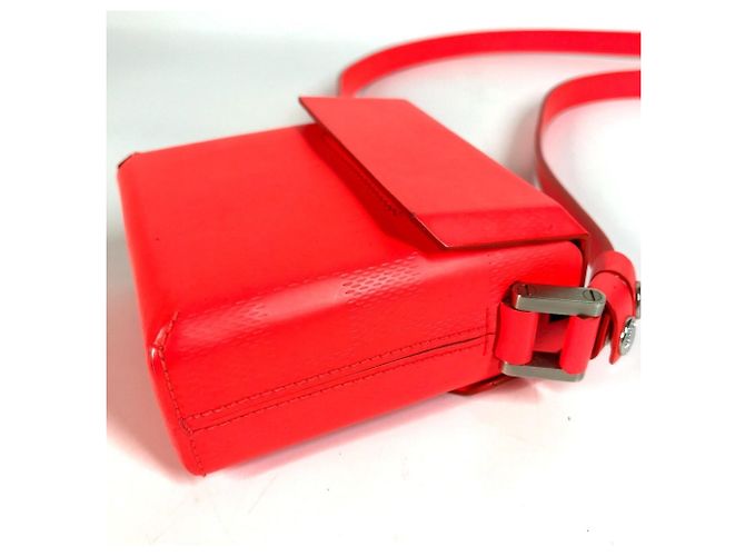 Louis Vuitton Damier Glace Marty Pochette Flap Shoulder Bag Red Coral - view 5