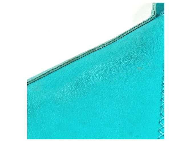 Borsa a Spalla Pochette Pompon con Frange Hermès Turchese - vista 15
