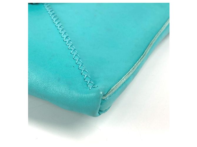 Borsa a Spalla Pochette Pompon con Frange Hermès Turchese - vista 5
