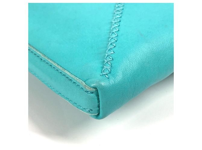 Borsa a Spalla Pochette Pompon con Frange Hermès Turchese - vista 6