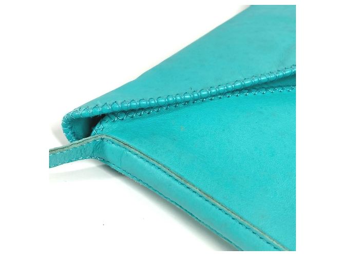 Borsa a Spalla Pochette Pompon con Frange Hermès Turchese - vista 8