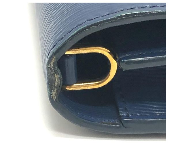 Prada 1BP016 Mini Borsa a Spalla in Pelle Blu - vista 10