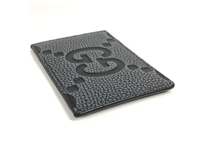 Tarjetero de piel de ternera Gucci Castaño Negro - vista 3