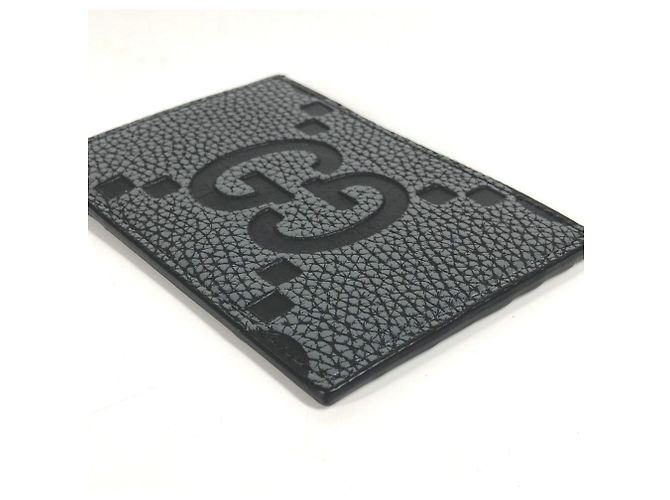 Tarjetero de piel de ternera Gucci Castaño Negro - vista 5