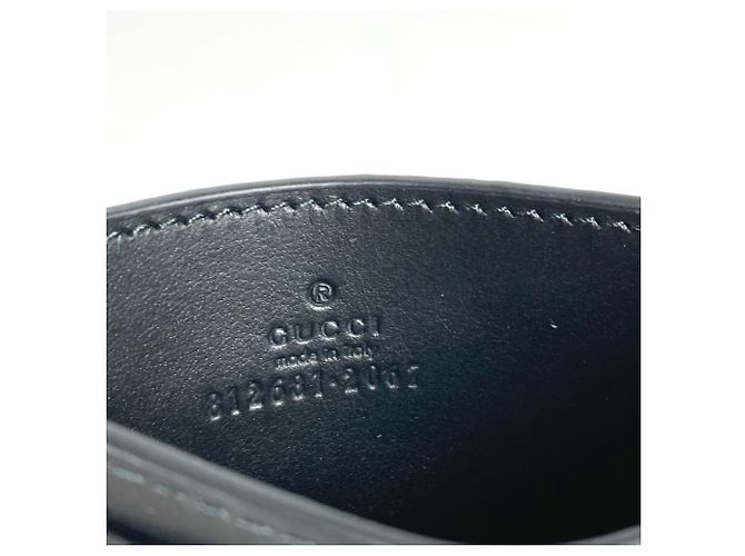 Tarjetero de piel de ternera Gucci Castaño Negro - vista 7