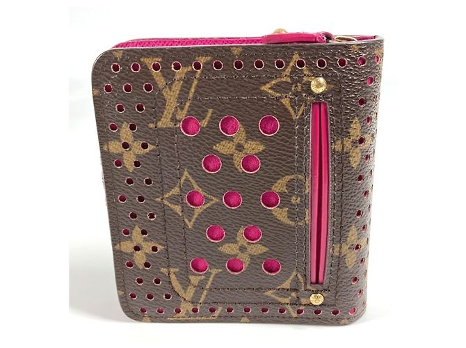 Billetera compacta con cremallera perforada Monogram Louis Vuitton Rosa Fucsia Monograma - vista 2