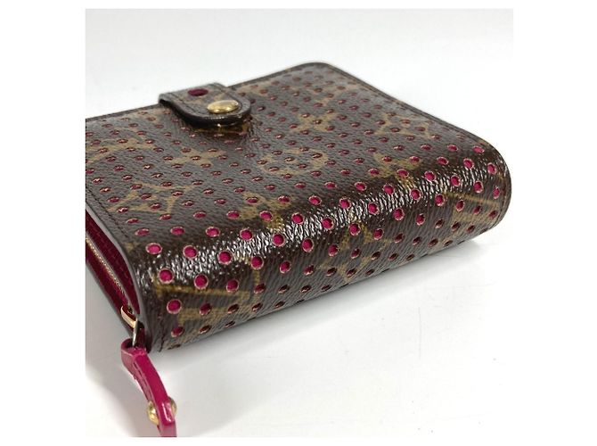 Billetera compacta con cremallera perforada Monogram Louis Vuitton Rosa Fucsia Monograma - vista 4