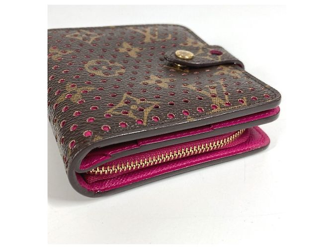 Billetera compacta con cremallera perforada Monogram Louis Vuitton Rosa Fucsia Monograma - vista 5