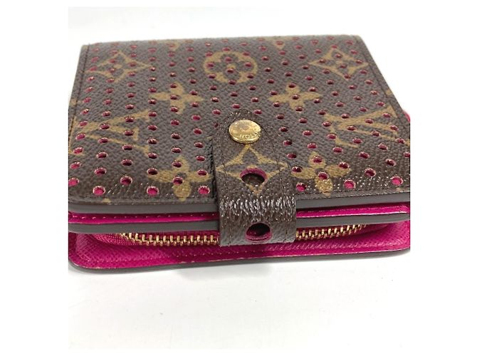 Billetera compacta con cremallera perforada Monogram Louis Vuitton Rosa Fucsia Monograma - vista 6