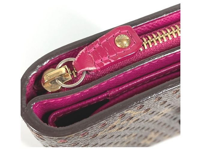 Billetera compacta con cremallera perforada Monogram Louis Vuitton Rosa Fucsia Monograma - vista 8