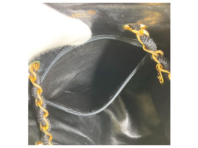 Borsa Tote a Doppia Catena Matelassé Chanel Nero Arancione - vista 13
