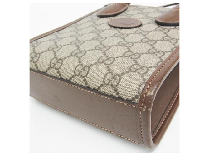 Borsa Gucci Interlocking G Marrone Beige - vista 5