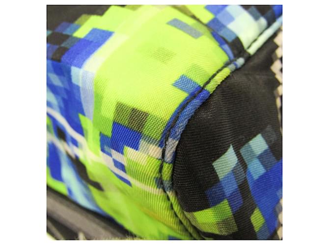 Bolsa tote Prada Tessuto com logo triangular Preto Azul Verde claro - vista 6