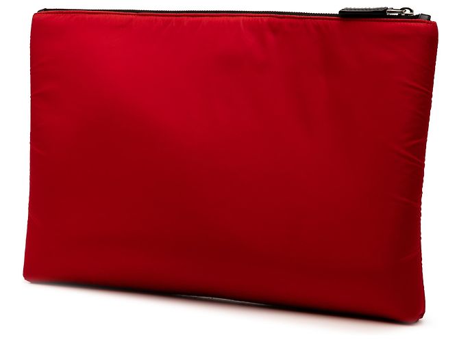 Clutch morbido in tessuto rosso Prada - vista 2