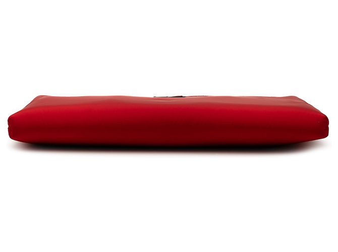 Clutch morbido in tessuto rosso Prada - vista 3
