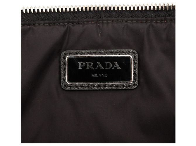 Clutch morbido in tessuto rosso Prada - vista 5