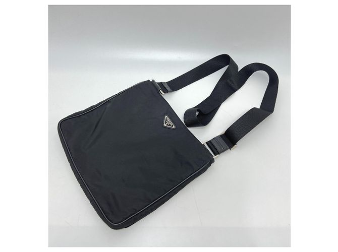 Borsa piatta Triangle Plate VA0251 di Prada Nero - vista 2