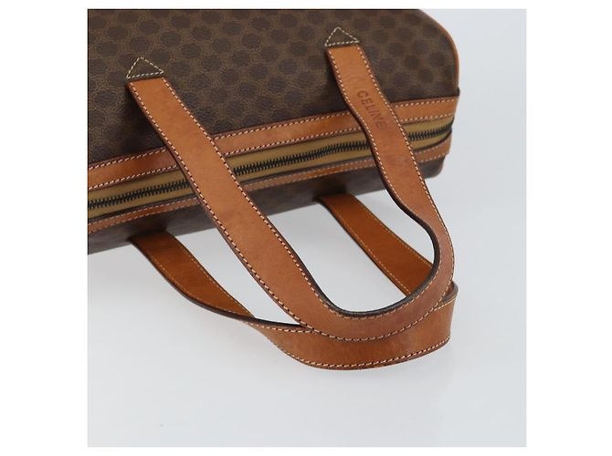 Céline Borsa Celine Macadam Macadam in pelle Marrone - vista 7