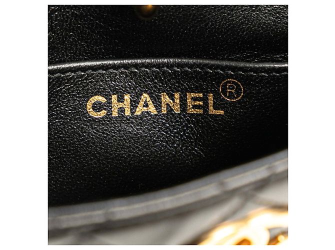Mini borsa a mano Chanel Matelassé Coco Mark Nero - vista 10