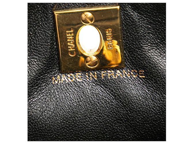 Mini borsa a mano Chanel Matelassé Coco Mark Nero - vista 12