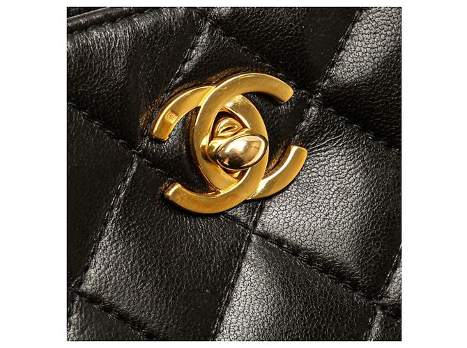 Mini borsa a mano Chanel Matelassé Coco Mark Nero - vista 7