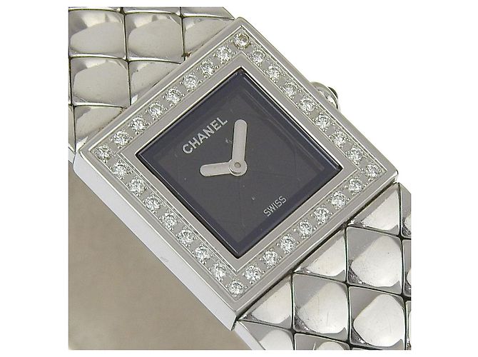 Reloj de Cuarzo Chanel Matelassé de Acero Inoxidable con Bisel de Diamantes 19 - vista 6