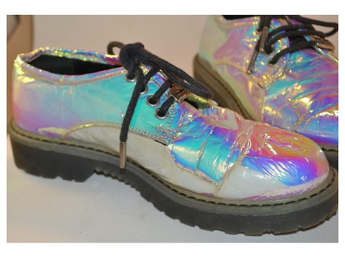 Scarpe stringate iridescenti Alexander McQueen ecopelle 37 IT Multicolore - vista 2