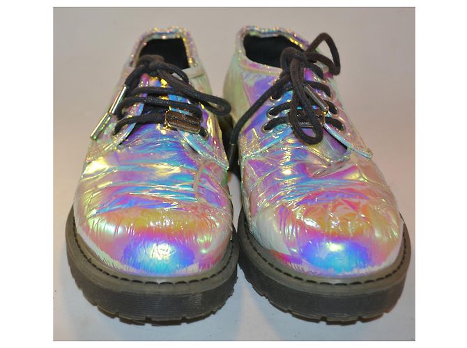 Scarpe stringate iridescenti Alexander McQueen ecopelle 37 IT Multicolore - vista 3