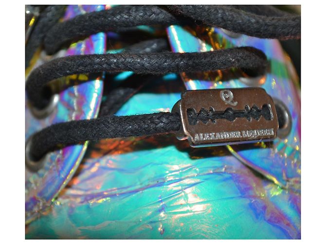 Scarpe stringate iridescenti Alexander McQueen ecopelle 37 IT Multicolore - vista 5