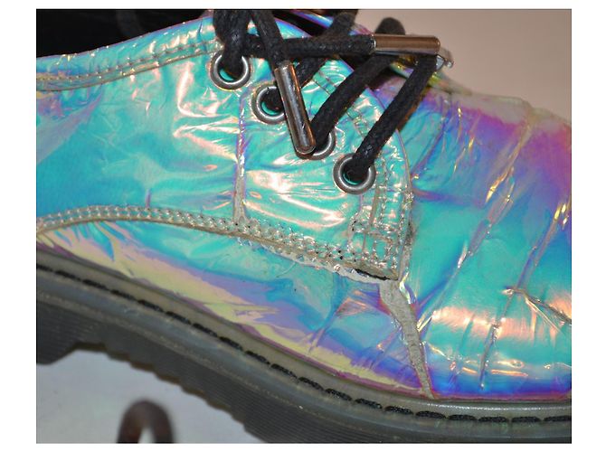 Scarpe stringate iridescenti Alexander McQueen ecopelle 37 IT Multicolore - vista 7